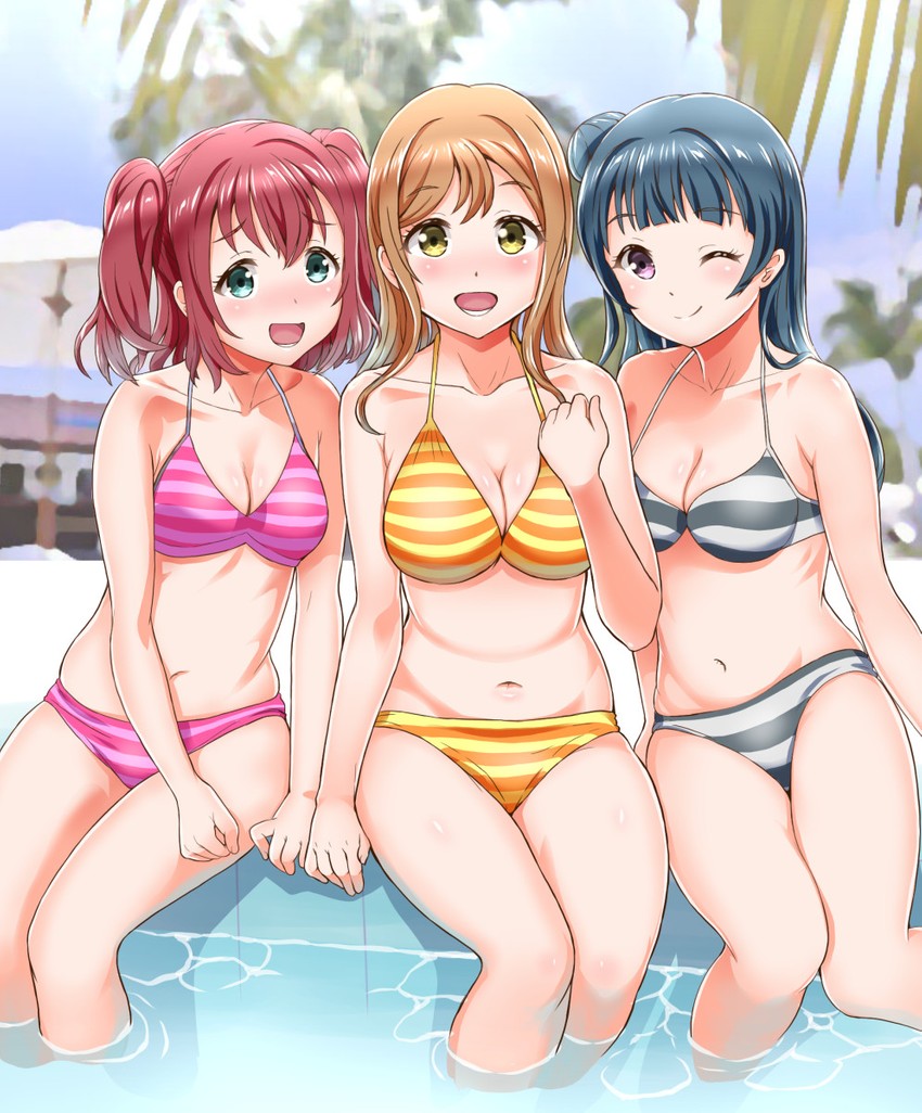tsushima yoshiko, kunikida hanamaru, and kurosawa ruby (love live! and 1 more) drawn by gonta_(gshoutai)