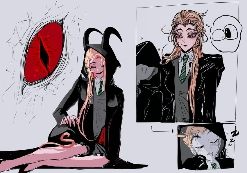 lucifer morningstar and lilith (hazbin hotel) drawn by oc0oc00occ