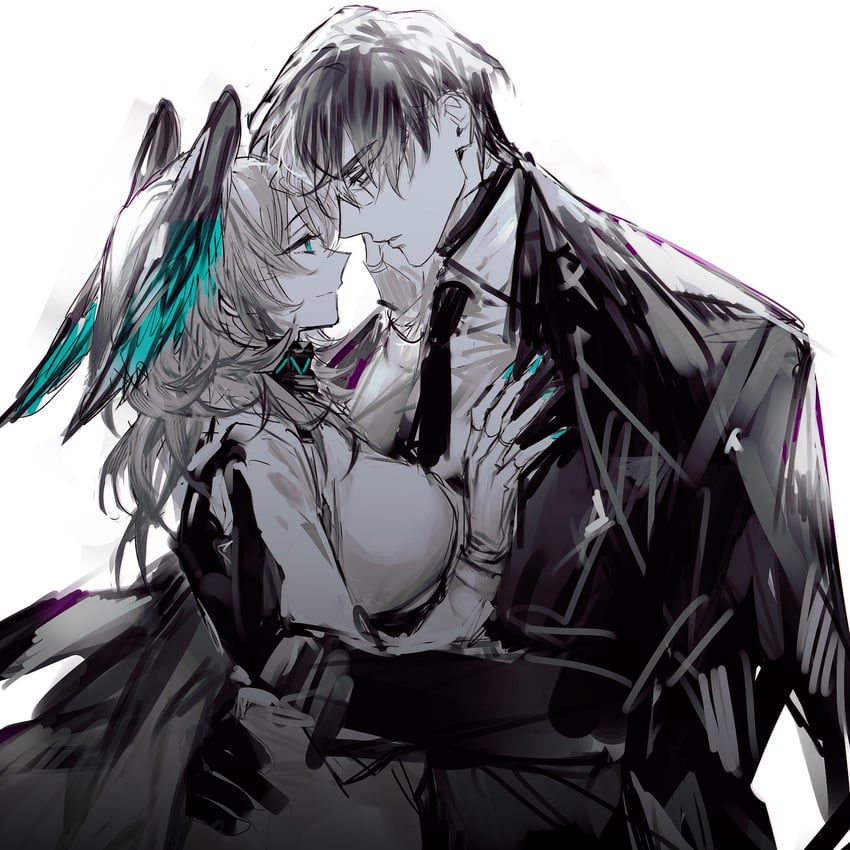 doctor, ho'olheyak, and male doctor (arknights) drawn by remsrar