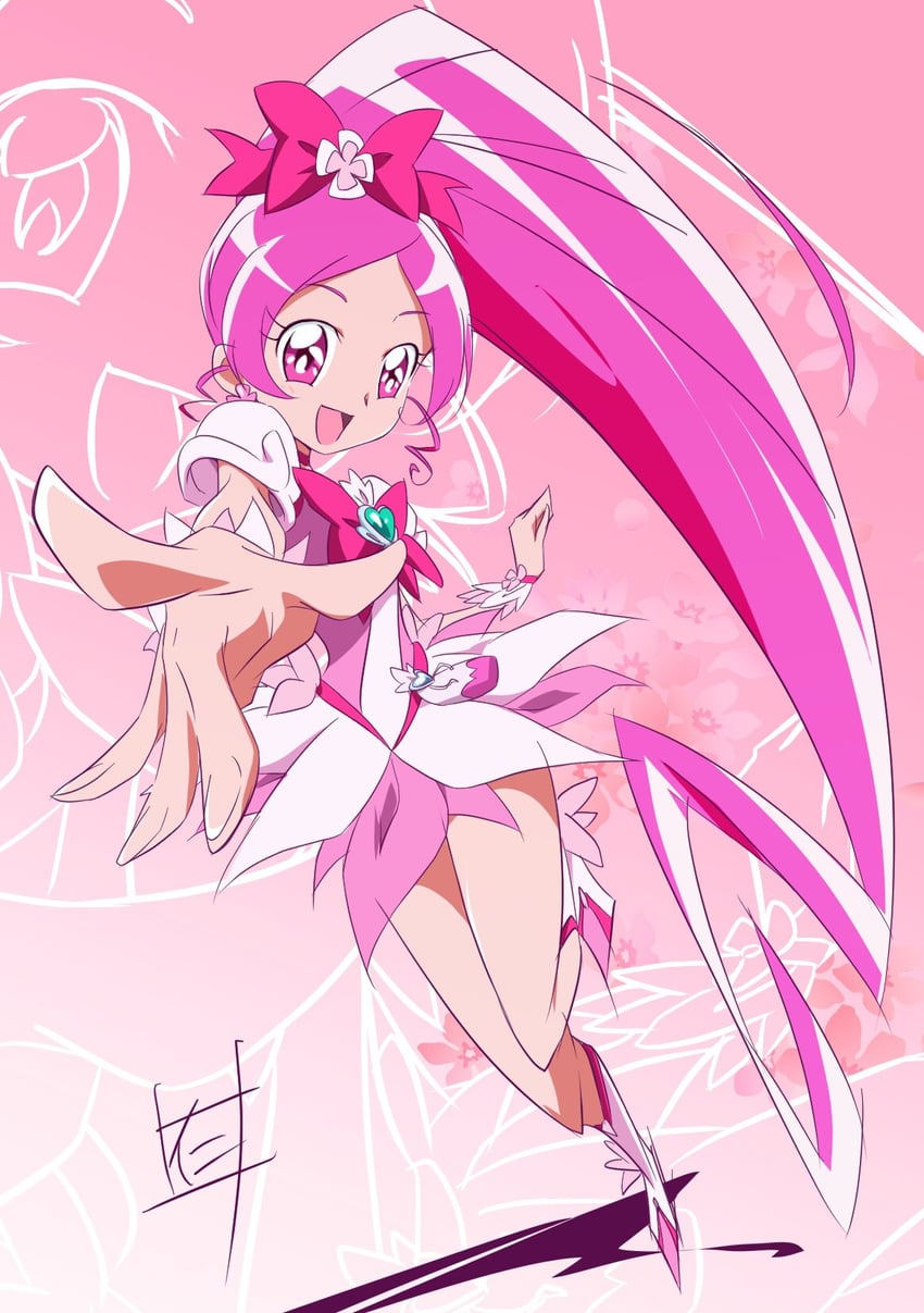 hanasaki tsubomi and cure blossom (precure and 1 more) drawn by nii_manabu