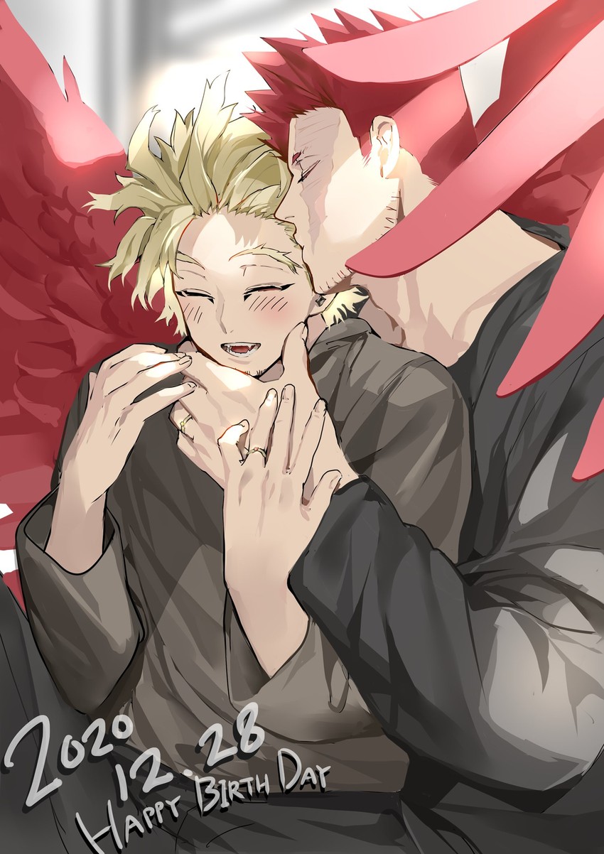 endeavor and hawks (boku no hero academia) drawn by deavor_lover