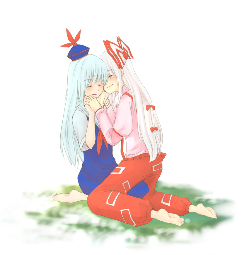 fujiwara no mokou and kamishirasawa keine (touhou) drawn by kokonotsu_(mozu)