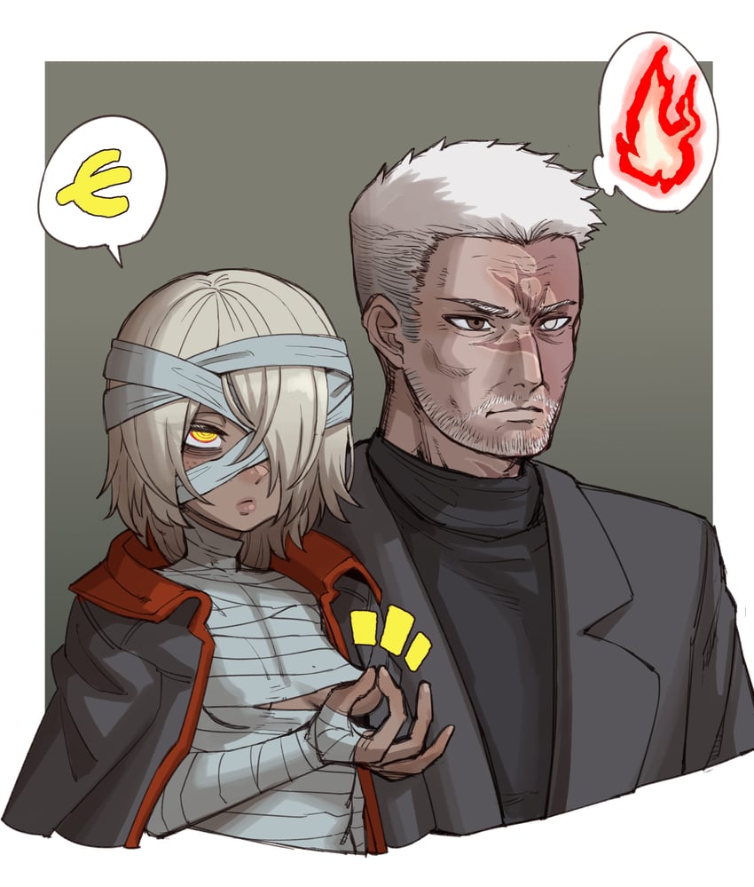 solaria, 621, and handler walter (armored core and 1 more) drawn by ebonyxh