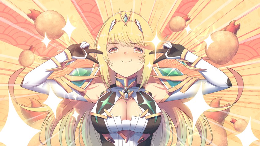 mythra (xenoblade chronicles and 1 more) drawn by cat_with_a_brush