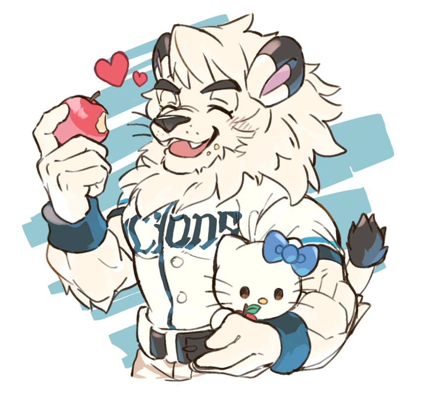 hello kitty and leo (sanrio and 2 more) drawn by aidemcc