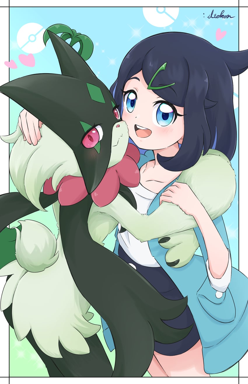 liko and meowscarada (pokemon and 1 more) drawn by itokon