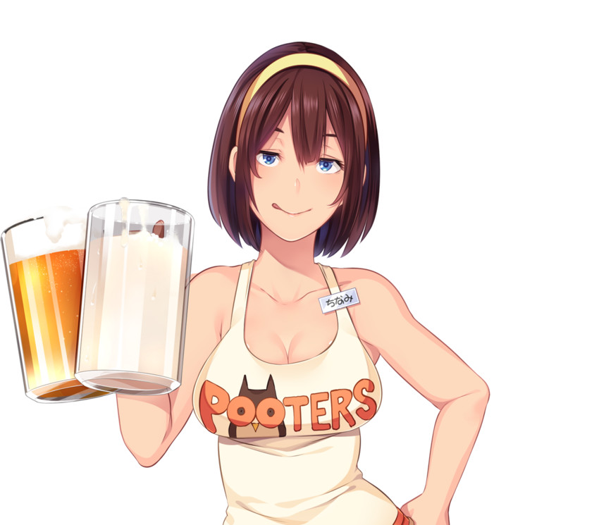 maezono chinami (hooters and 2 more) drawn by butcha-u
