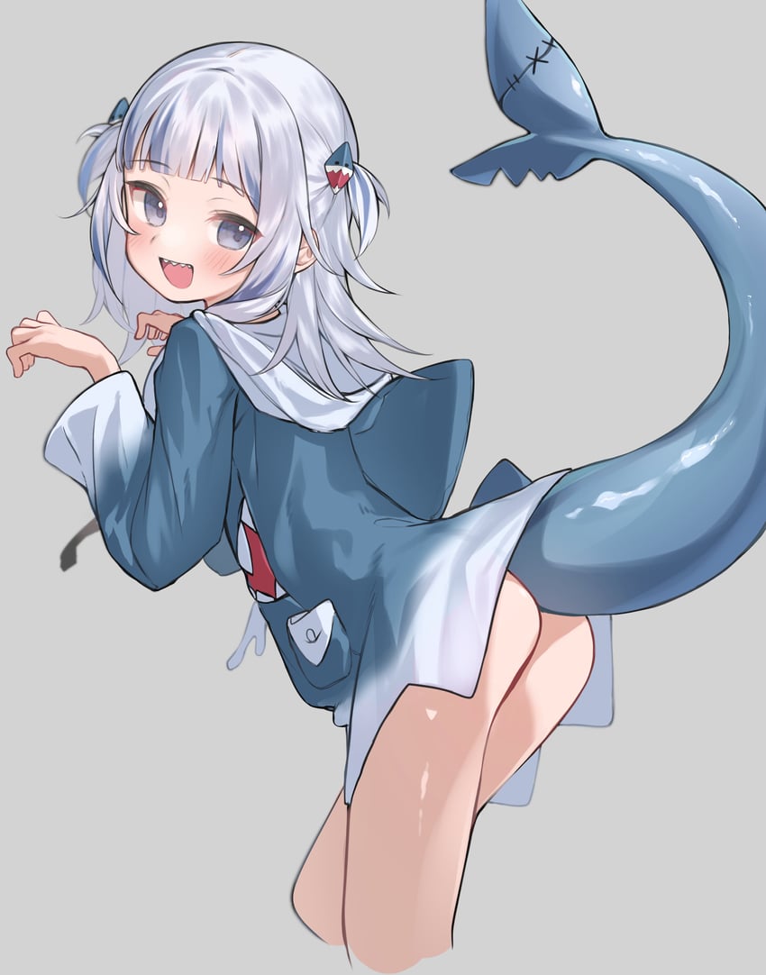 gawr gura (hololive and 1 more) drawn by lazu0721
