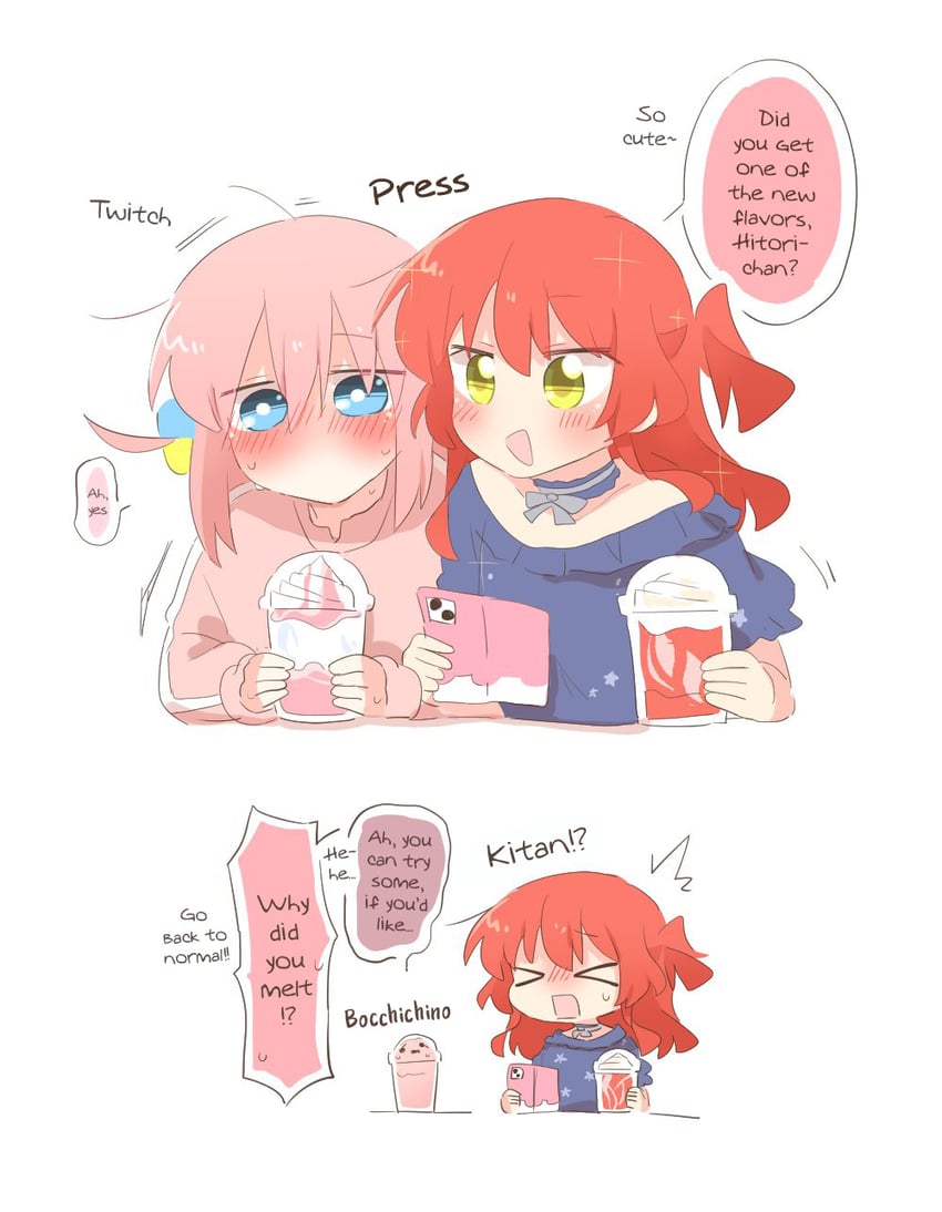 gotoh hitori and kita ikuyo (bocchi the rock!) drawn by rebecca_(keinelove)
