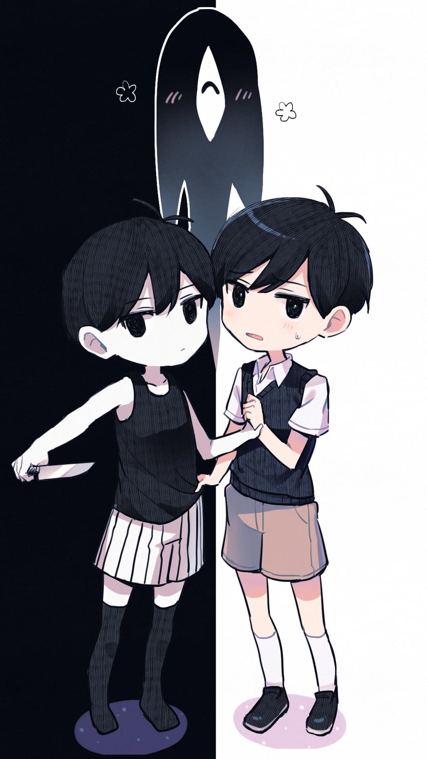 sunny, omori, and something (omori) drawn by yutsu