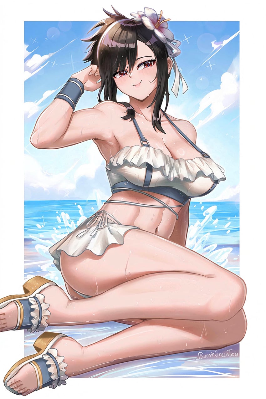 tifa lockhart (final fantasy and 3 more) drawn by burnt_green_tea