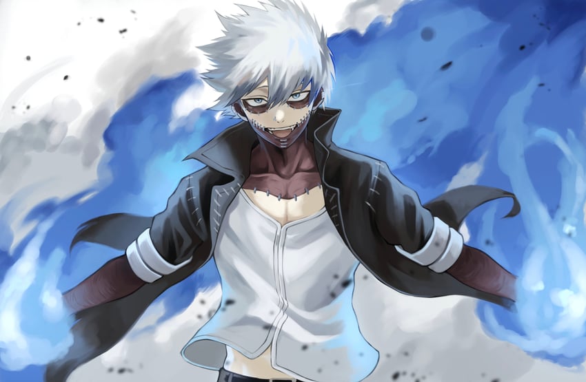 dabi and todoroki touya (boku no hero academia) drawn by fengling_(furin-jp)