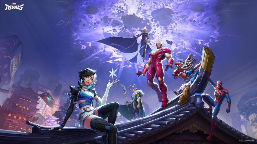 spider-man, iron man, loki, rocket raccoon, luna snow, and 1 more (marvel and 5 more)