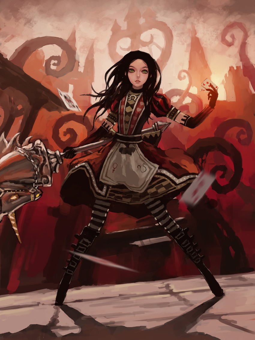 alice liddell (american mcgee's alice and 1 more) drawn by gjred