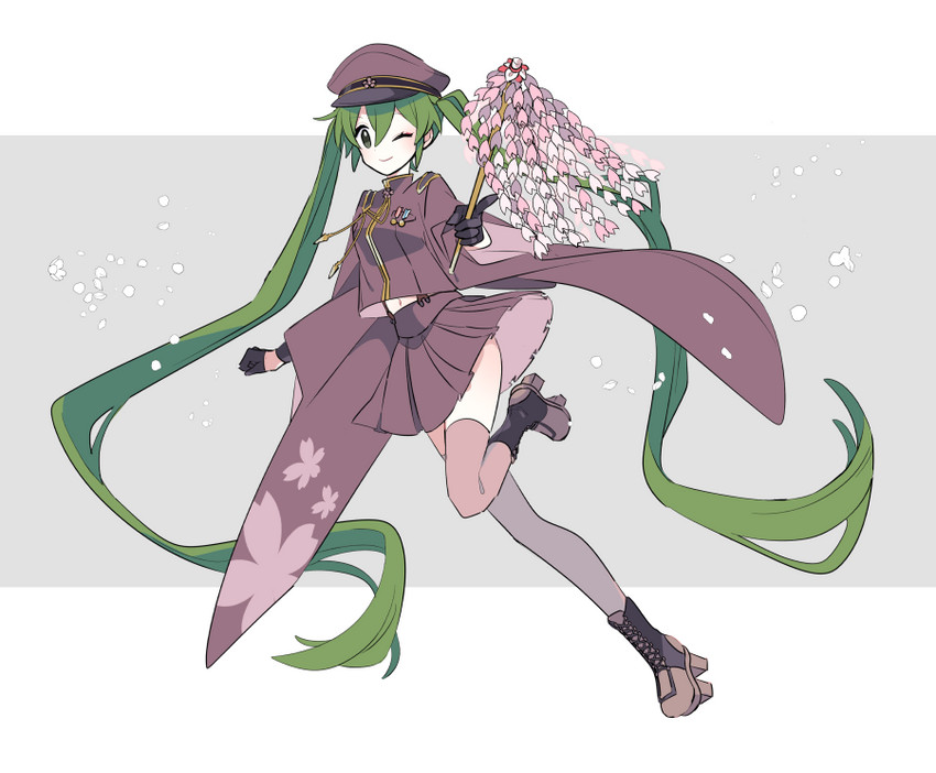 hatsune miku (vocaloid and 1 more) drawn by yoshiki