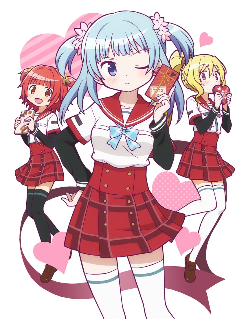 minami rena, togame momoko, and akino kaede (mahou shoujo madoka magica and 1 more) drawn by gecchu