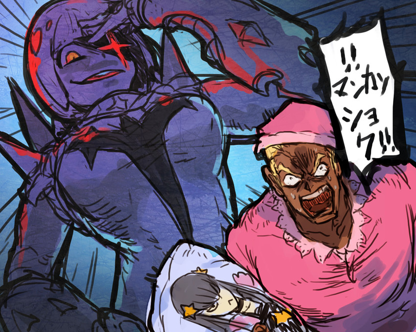 kiryuuin satsuki, mankanshoku mako, and gamagoori ira (kill la kill) drawn by leeis_cool