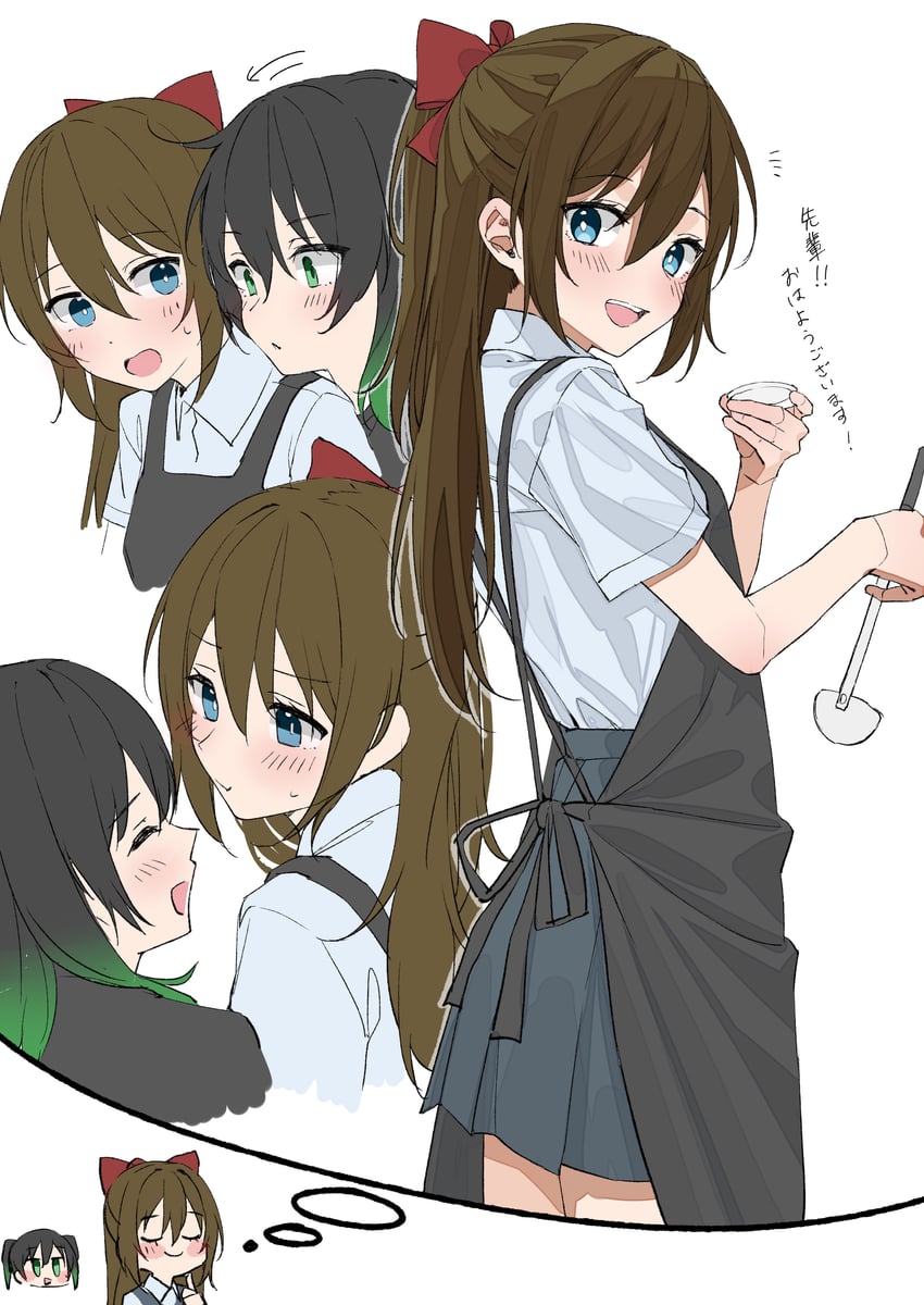 takasaki yu and osaka shizuku (love live! and 1 more) drawn by kawai_ritsu_(rits_meg)