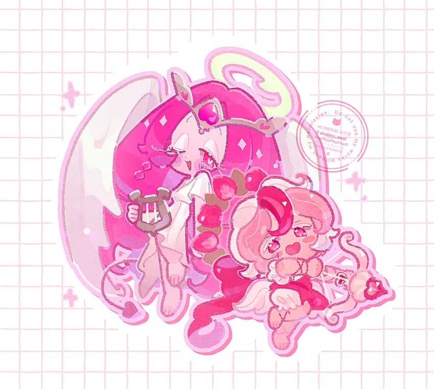 eternal sugar cookie and pavlova cookie (cookie run and 1 more) drawn by ishrkut