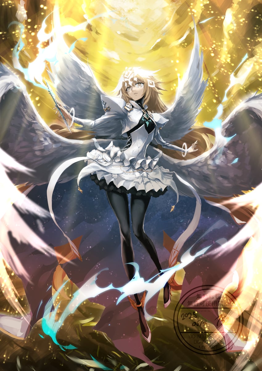 jeanne d'arc and metatron jeanne (fate and 1 more) drawn by 152_in_can