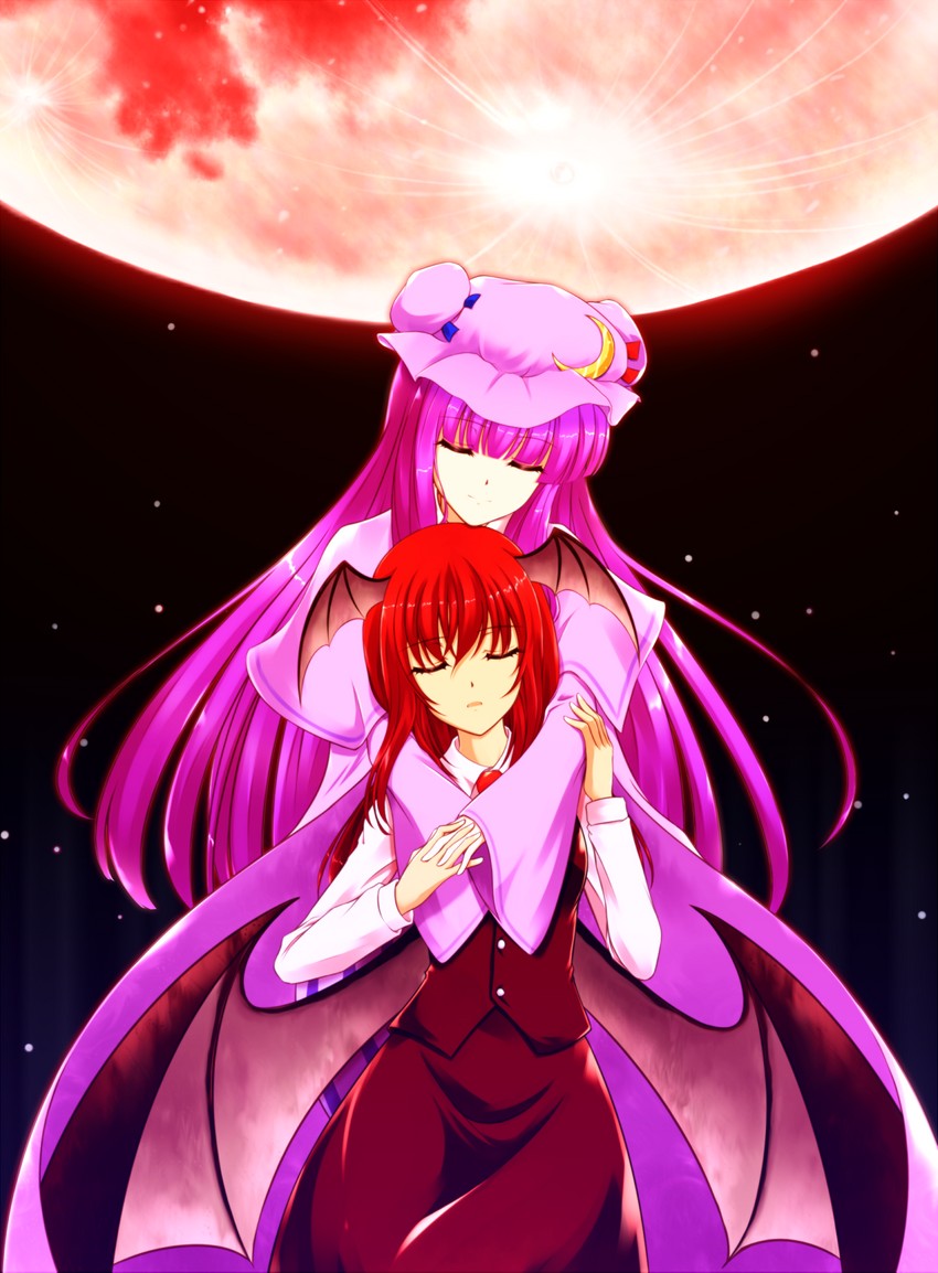 patchouli knowledge and koakuma (touhou) drawn by tohoho_(hoshinoyami)