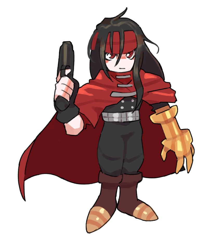 vincent valentine (final fantasy and 1 more) drawn by gan2