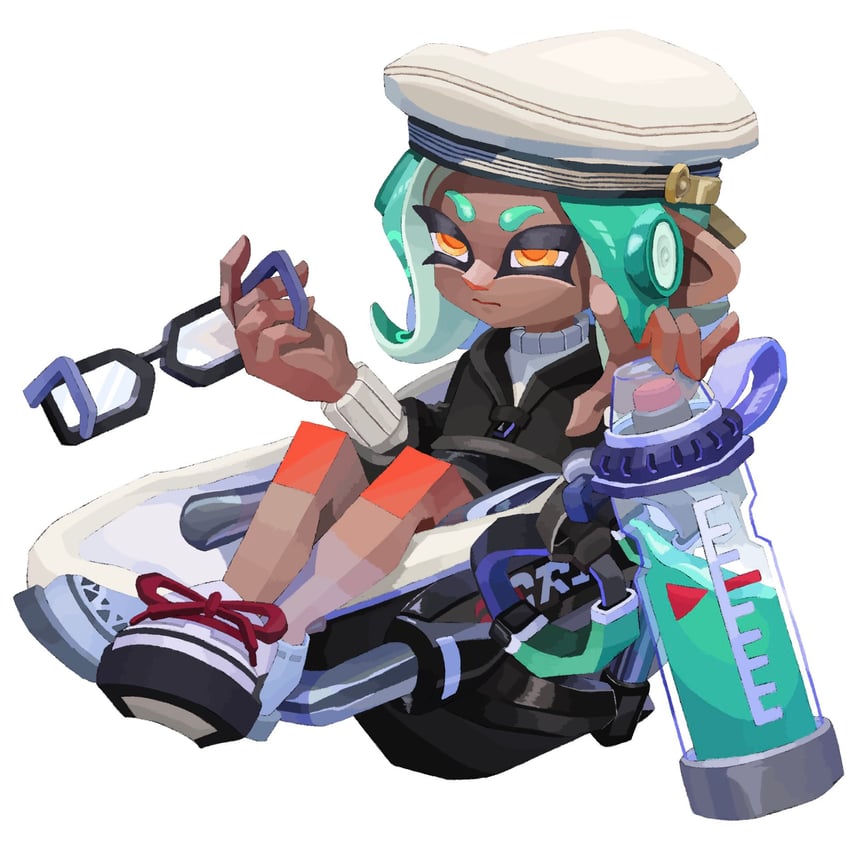 octoling player character and octoling girl (splatoon) drawn by hyper_chikuwabu