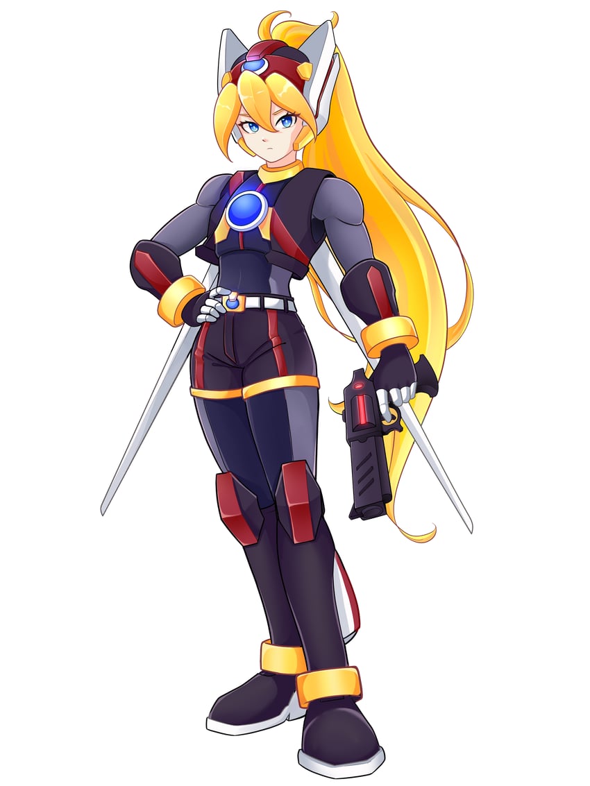 ciel and axl (mega man and 2 more) drawn by uta_guipiy