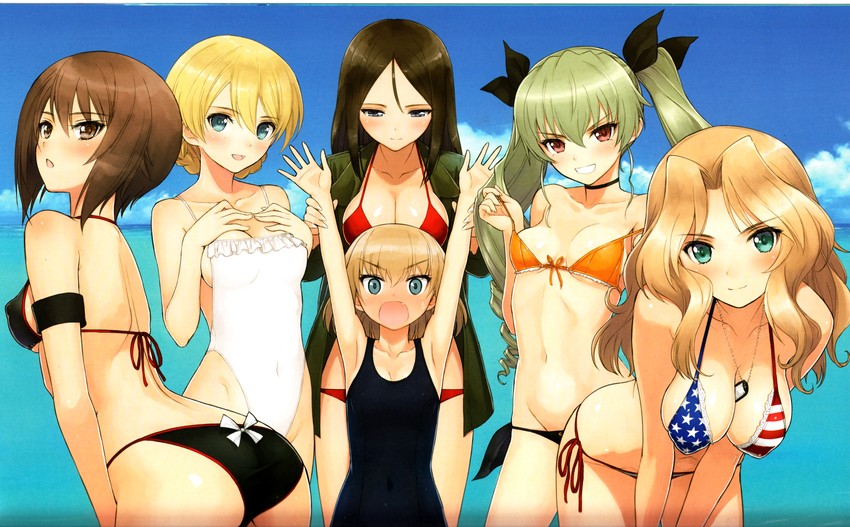 darjeeling, nishizumi maho, anchovy, kay, katyusha, and 1 more (girls und panzer) drawn by tony_taka