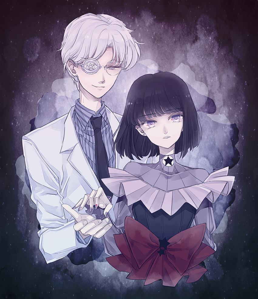 tomoe hotaru and tomoe souichi (bishoujo senshi sailor moon and 1 more) drawn by saki_(hxaxcxk)