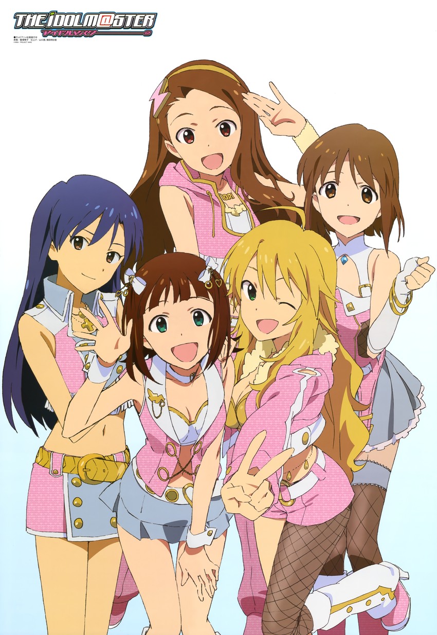 hoshii miki, kisaragi chihaya, amami haruka, minase iori, and hagiwara yukiho (idolmaster and 1 more) drawn by iizuka_haruko