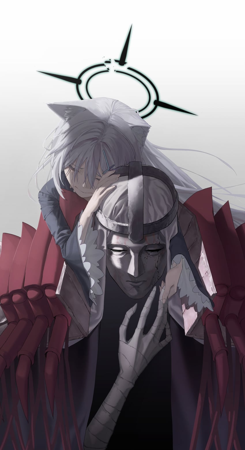 shiroko, shiroko terror, and phrenapates (blue archive) drawn by daonharam