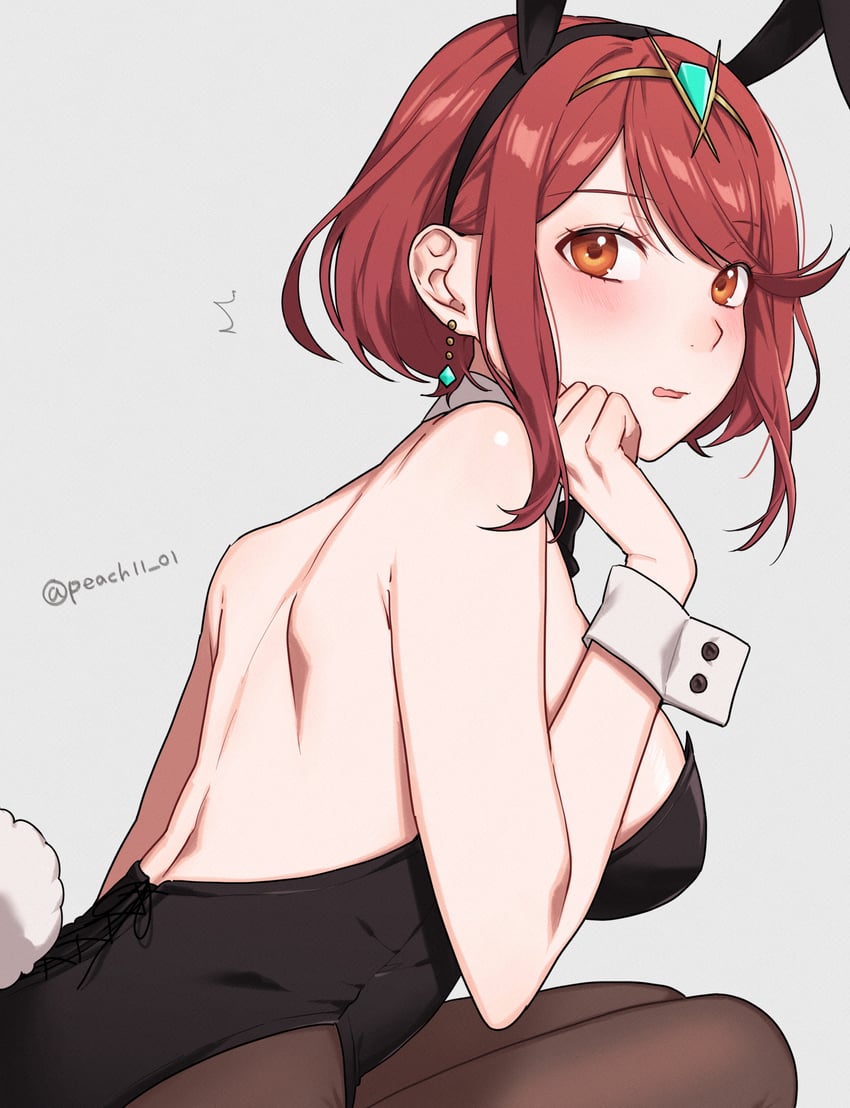 pyra (xenoblade chronicles and 1 more) drawn by shamu_(peach11_01)