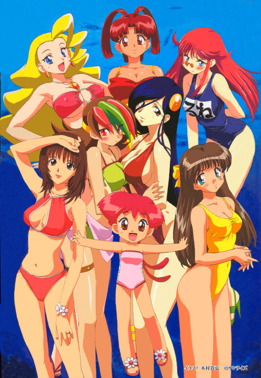 utsugi mikoto, renais cardiff shishiou, sugou asuka, sai hinoki, swan white, and 3 more (yuusha series and 5 more) drawn by kimura_takahiro