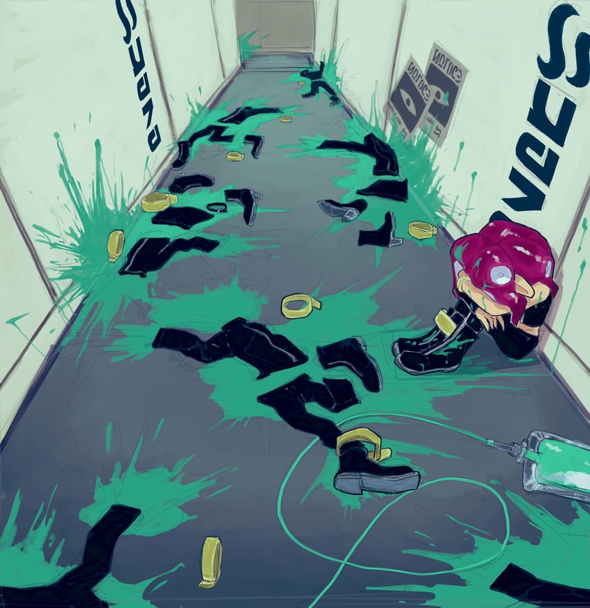 octoling player character, octoling girl, and agent 8 (splatoon and 2 more) drawn by smile_tarooo