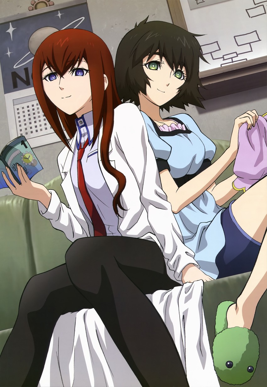 makise kurisu and shiina mayuri (steins;gate and 1 more) drawn by kawada_tsuyoshi