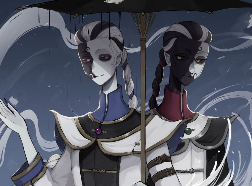 xie bian, fan wujiu, and wu chang (identity v) drawn by tsuki_idv