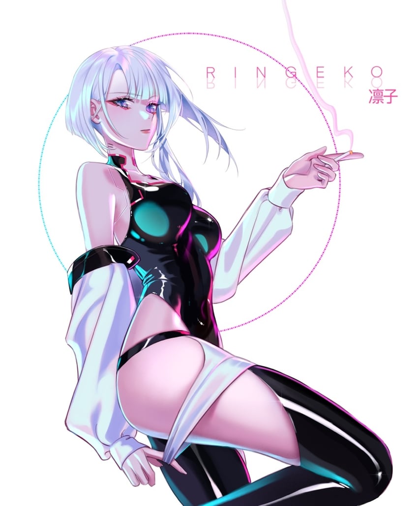 lucy (cyberpunk and 1 more) drawn by ringeko-chan