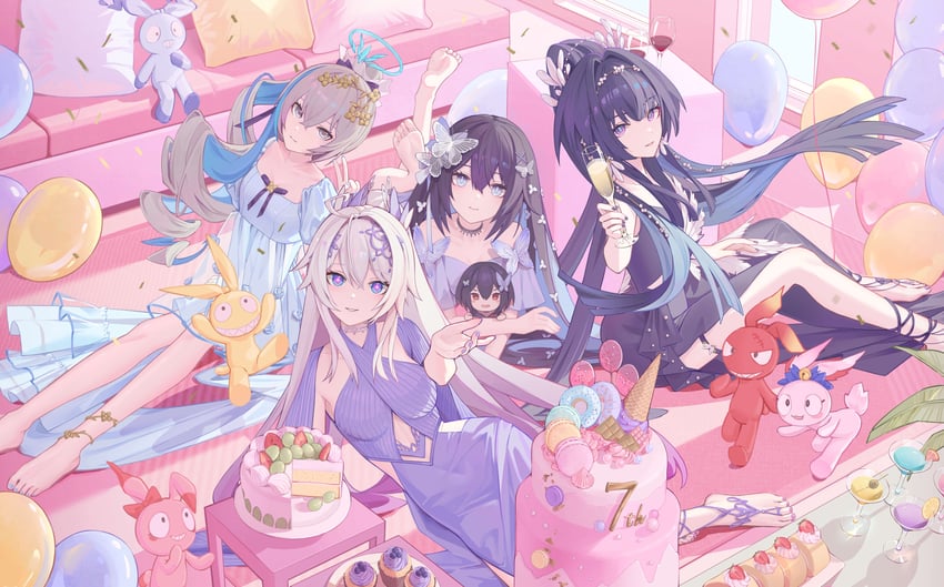 kiana kaslana, raiden mei, bronya zaychik, seele vollerei, homu, and 5 more (honkai and 1 more) drawn by ai_dongdong