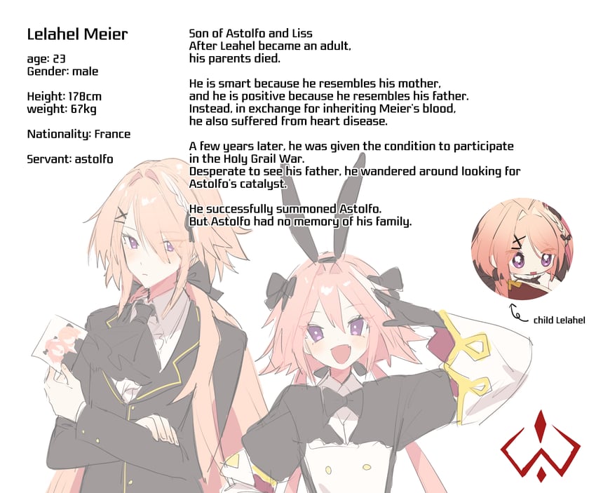 astolfo, liss meier, and lelahel meier (fate and 1 more) drawn by koyashaka