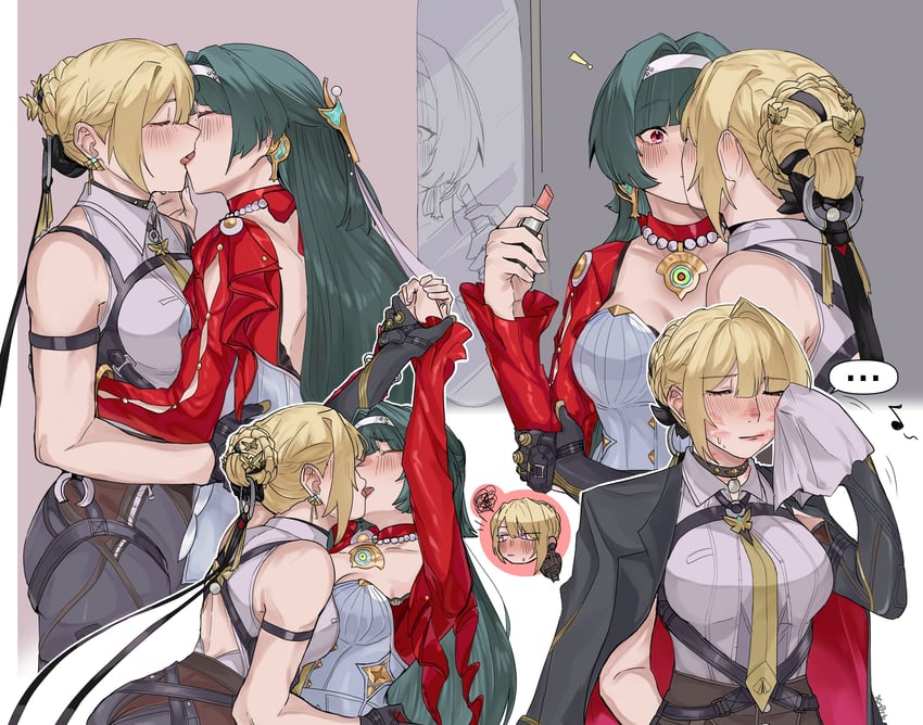 evelyn chevalier and astra yao (zenless zone zero) drawn by xy_424