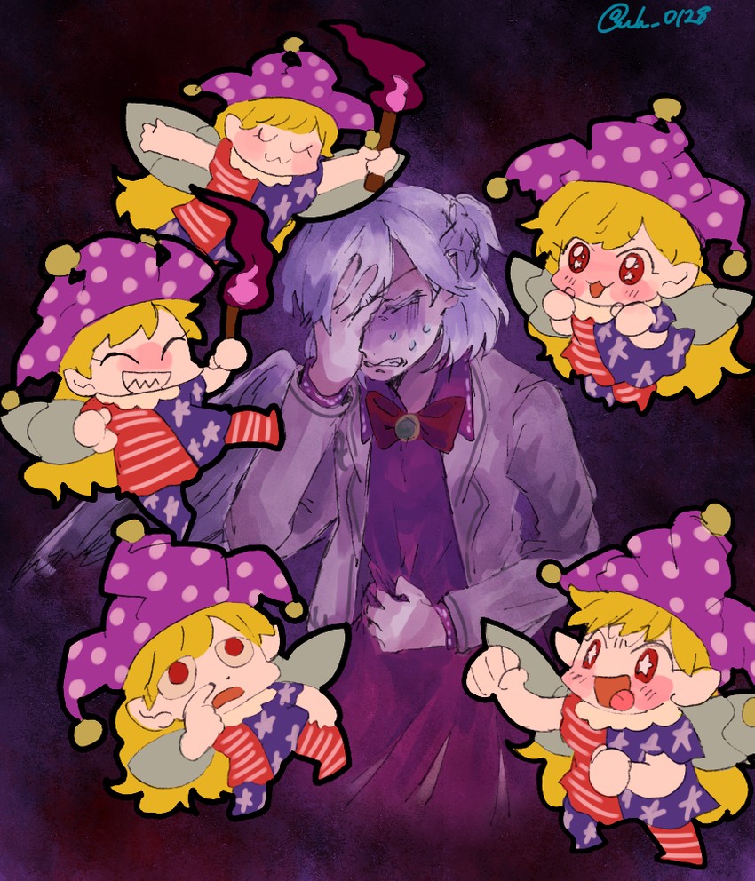 clownpiece and kishin sagume (touhou) drawn by raya_(uk_0128)