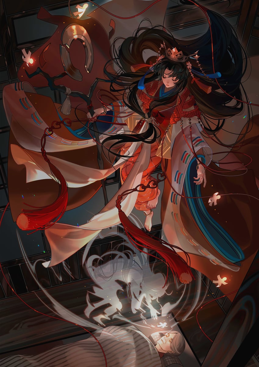 enmusubi no kami (onmyoji and 1 more) drawn by tuotuo