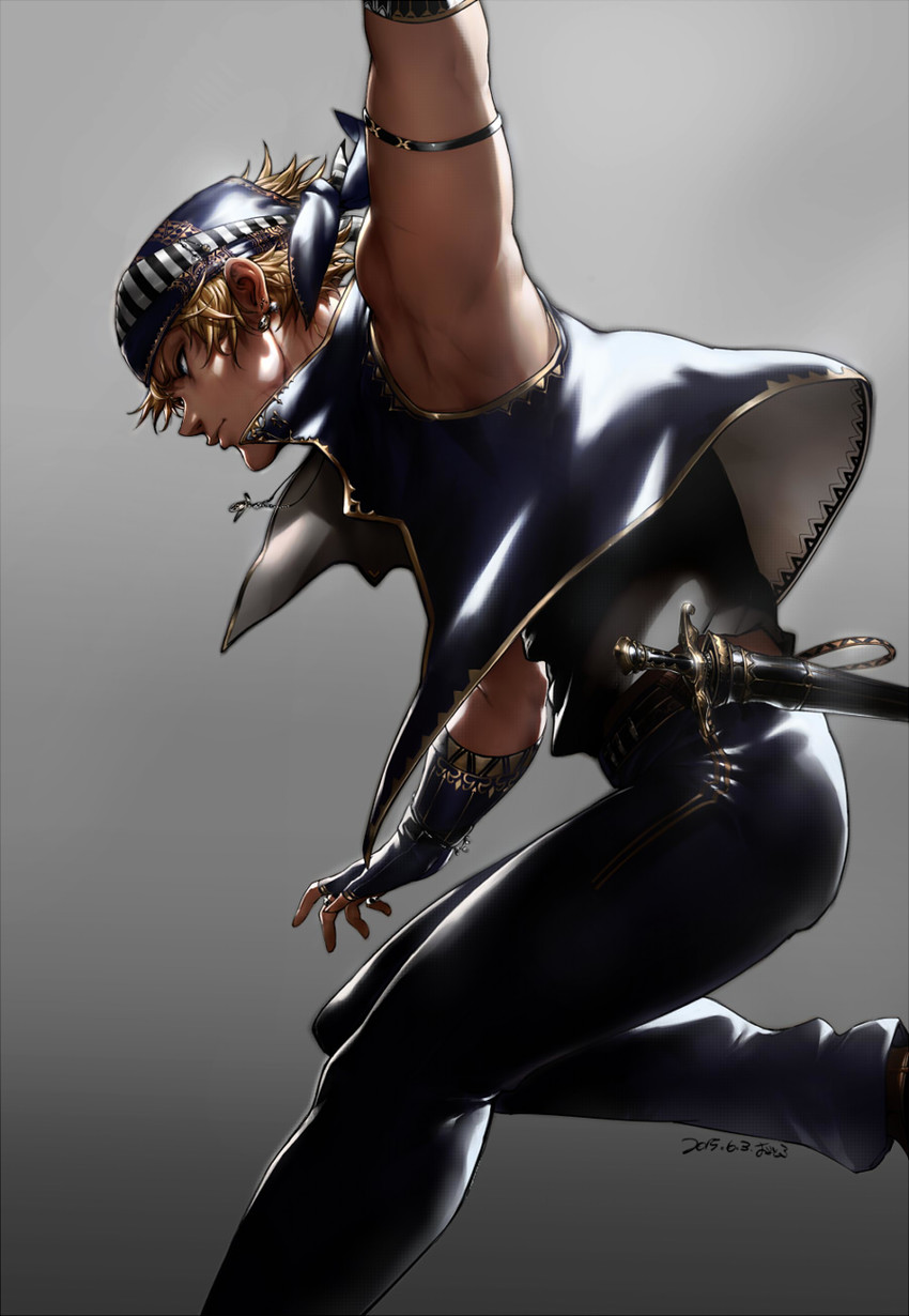 locke cole (final fantasy and 1 more) drawn by orushibu