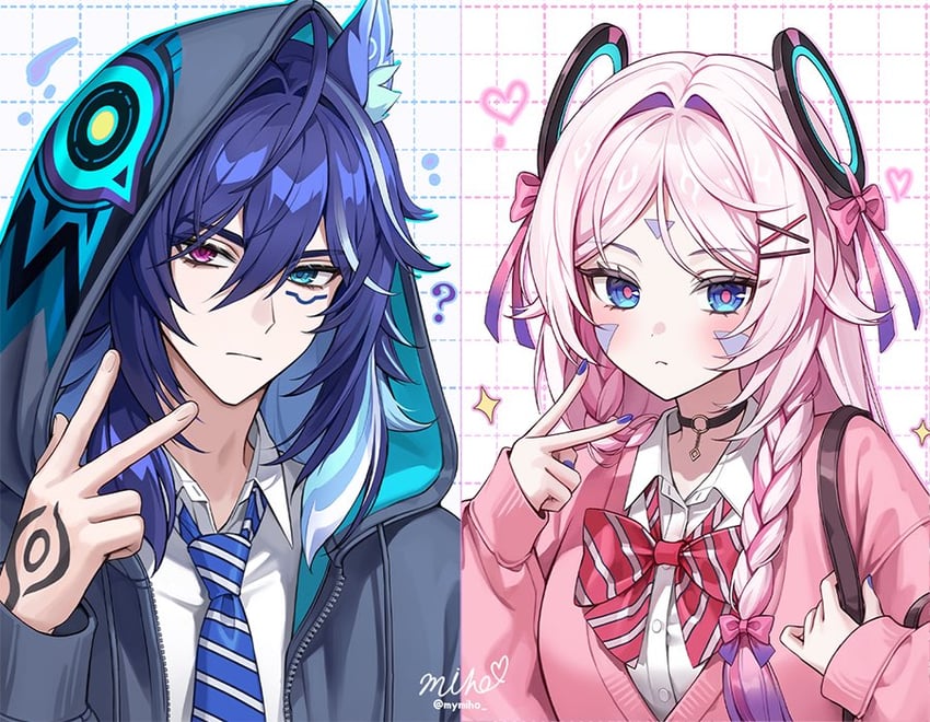 citlali and ororon (genshin impact) drawn by miho_(mymiho)