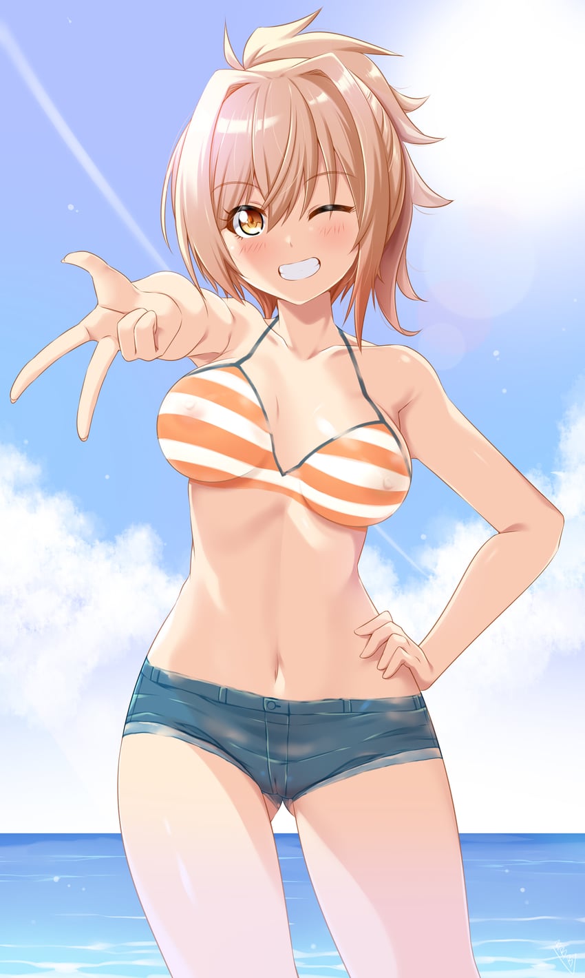 miyashita ai (love live! and 1 more) drawn by bunji