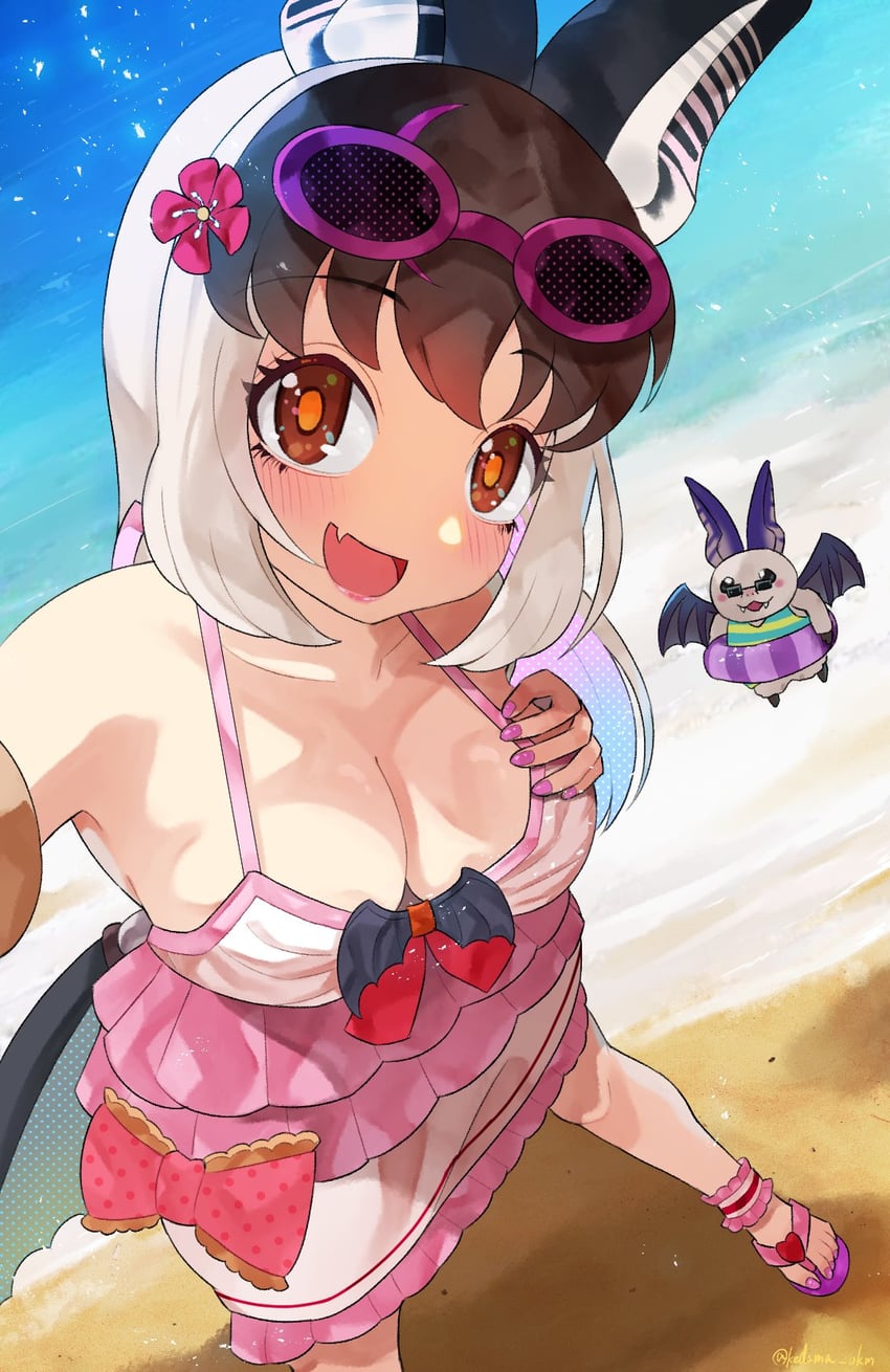 brown long-eared bat and poporu (kemono friends and 1 more) drawn by kedama_(ughugjydthjdf)