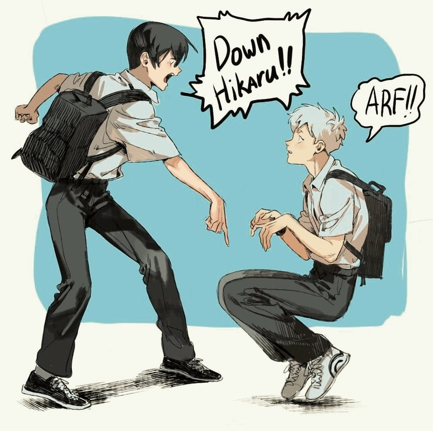 indou hikaru and tsujinaka yoshiki (hikaru ga shinda natsu) drawn by iria_arts