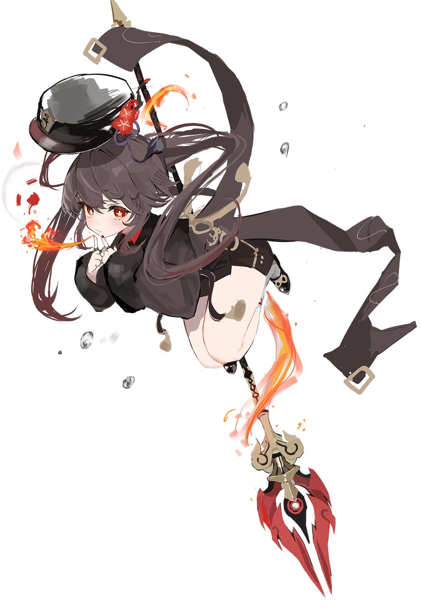 hu tao and boo tao (genshin impact) drawn by yonchan