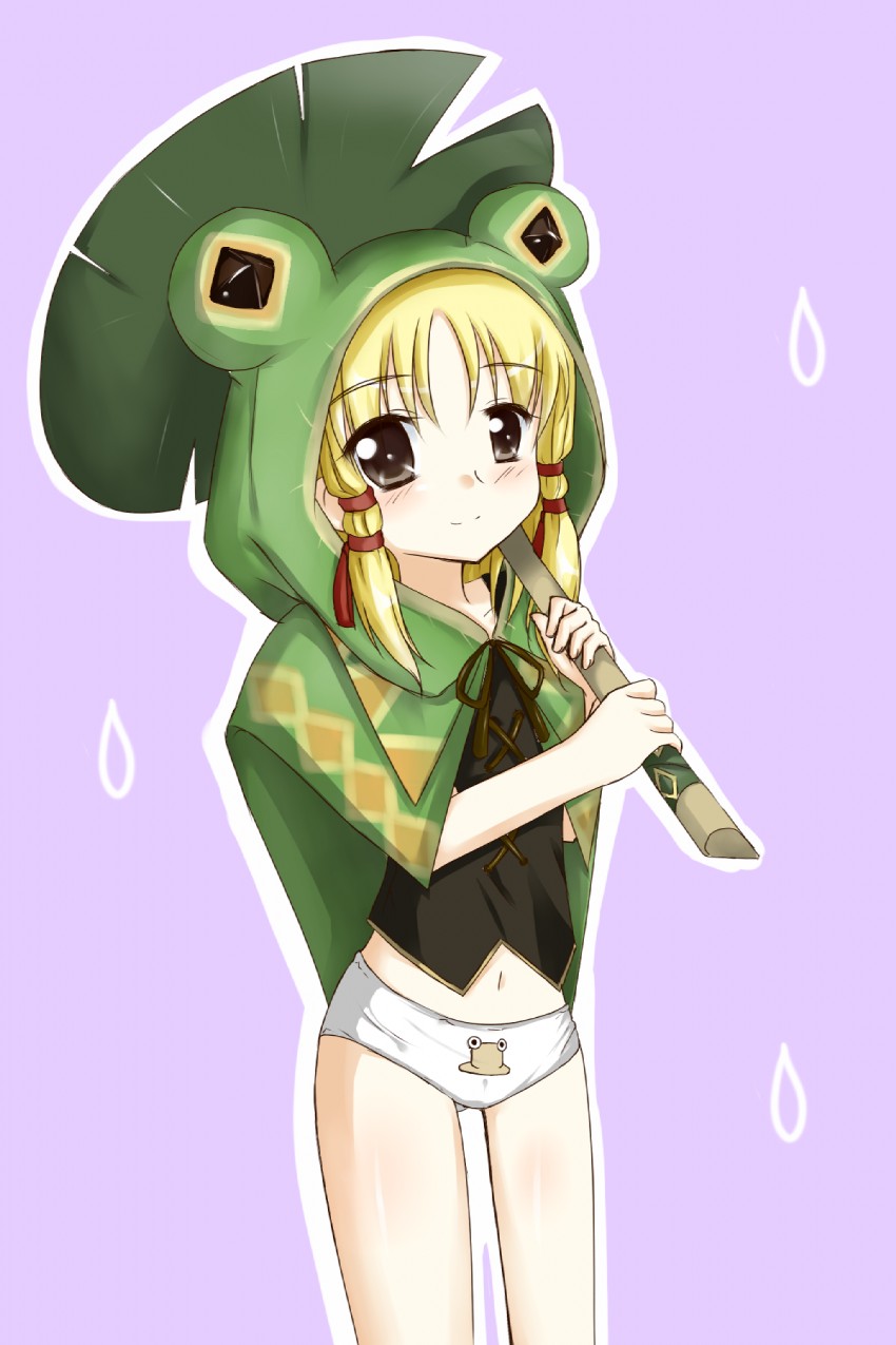 moriya suwako, pyonta, and player palico (touhou and 2 more) drawn by kazari_s